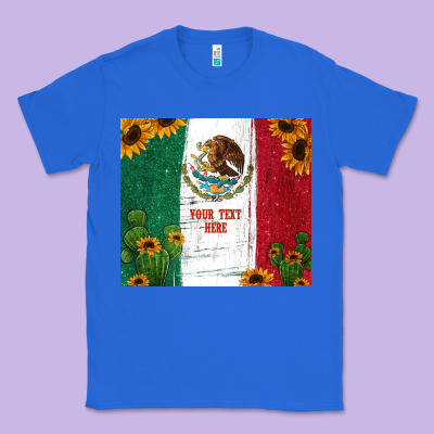 Preview Cactus Sunflower Mexican Flag Classic Tee Designed By Jasminsmagicworld