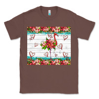 Chestnut flamingo with tropical flowers Classic Tee - Artiststas