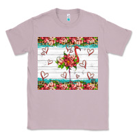 Lilac flamingo with tropical flowers Classic Tee - Artiststas