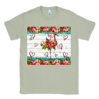 Matcha flamingo with tropical flowers Classic Tee - Artiststas