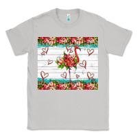 Moon Dust flamingo with tropical flowers Classic Tee - Artiststas