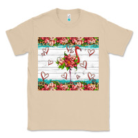 Mushroom flamingo with tropical flowers Classic Tee - Artiststas