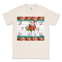 Natural flamingo with tropical flowers Classic Tee - Artiststas