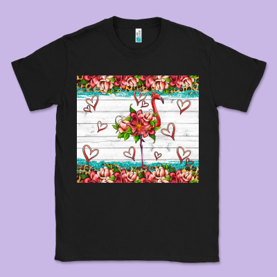 Flamingo With Tropical Flowers Classic Tee Designed By Artiststas