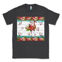 Smoke flamingo with tropical flowers Classic Tee - Artiststas