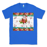 True Royal flamingo with tropical flowers Classic Tee - Artiststas