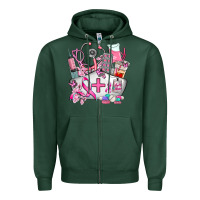 Sports Green nurse cancer Zipper Hoodie - AdoDesignShop
