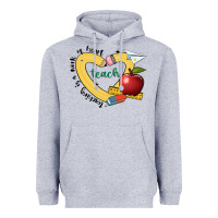 Heather Grey teaching is a work of heart Heavyweight Hoodie - JahusDesignShop