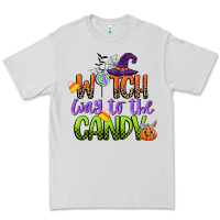 Dove Grey witch way to the candy Premium Tee - CowGirlArtShop