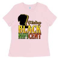 Bubblegum Pink Feeling blacknificent Ladies Tee - HowdyJamesFarm