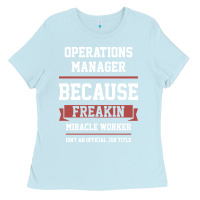 Baby Blue Operations Manager - Cool Gift Job Ladies Tee - artisFamous