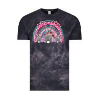Cloud Black Easter bunny rainbow Vintage Tee - OliviaCreatesArt