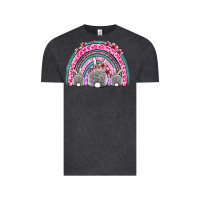 Vintage Black Easter bunny rainbow Vintage Tee - OliviaCreatesArt