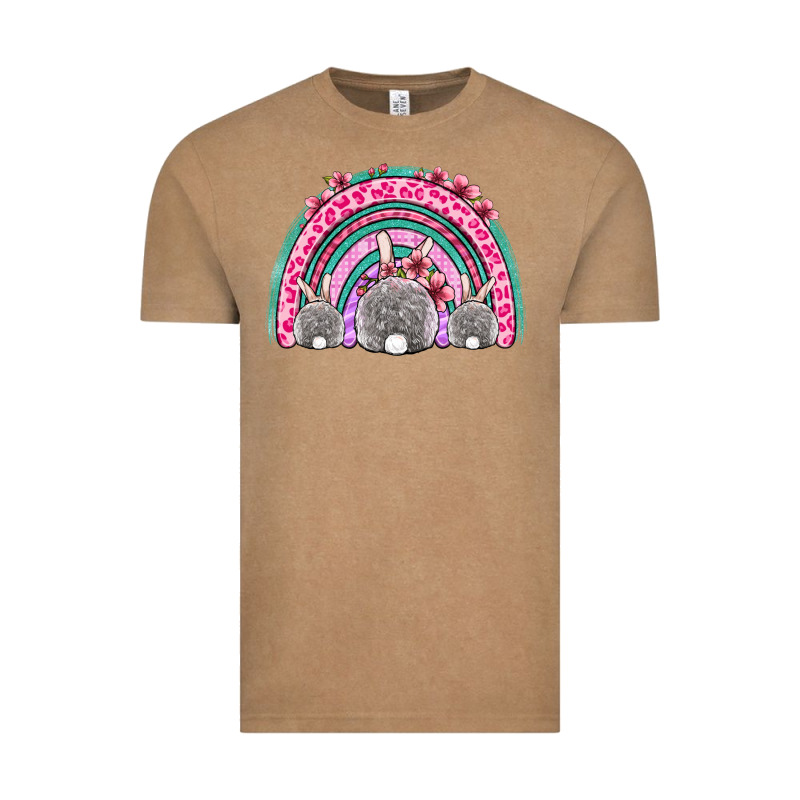 Easter Bunny Rainbow Vintage Tee by OliviaCreatesArt | Teevron