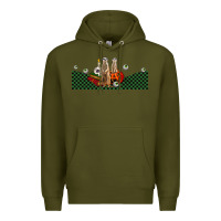 Army Green halloween meerkat Premium Hoodie - LillyAllenDesigns