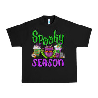 Black Spooky Season Coffee Cups Urban Heavy Tee - FaDigitalArtStudio