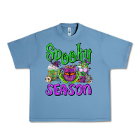Pebble Blue Spooky Season Coffee Cups Urban Heavy Tee - FaDigitalArtStudio