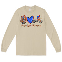 Mushroom Peace Love Motocross Long Sleeve Tee - RanaPortraitStore