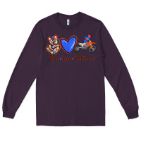 Plum Peace Love Motocross Long Sleeve Tee - RanaPortraitStore