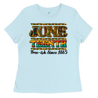 Baby Blue Juneteenth Ladies Tee - HowdyJamesFarm