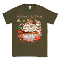 Army Green merry christmas cupcake Classic Tee - CowGirlArtShop