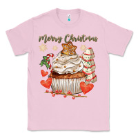 Bubblegum Pink merry christmas cupcake Classic Tee - CowGirlArtShop