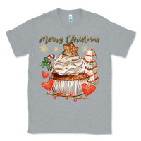 Heather Grey merry christmas cupcake Classic Tee - CowGirlArtShop