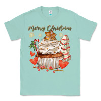Seafoam merry christmas cupcake Classic Tee - CowGirlArtShop