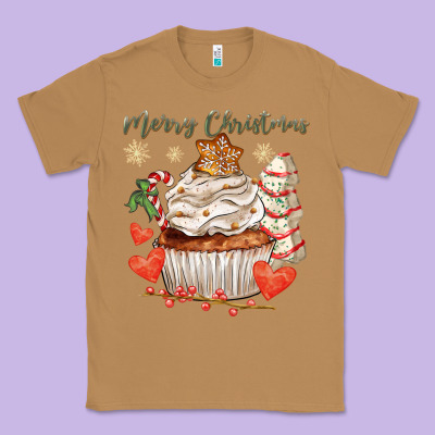 Merry Christmas Cupcake Classic Tee Designed By Cowgirlartshop