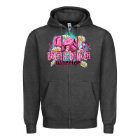 Charcoal Heather breast cancer warrior Zipper Hoodie - AdoDesignShop