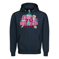 Navy breast cancer warrior Zipper Hoodie - AdoDesignShop