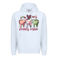 White Happy Easter Dental Premium Hoodie - RanaPortraitStore