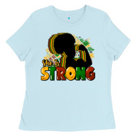 Baby Blue She is strong Black History Ladies Tee - HowdyJamesFarm