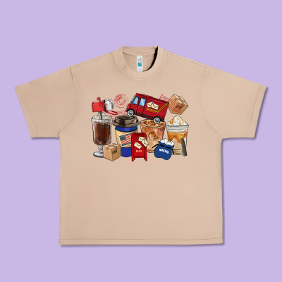 Postal Worker Coffee Cups Urban Heavy Tee Designed By Fadigitalartstudio