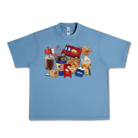 Pebble Blue Postal Worker Coffee Cups Urban Heavy Tee - FaDigitalArtStudio