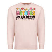 Pale Pink mothers are like flowers Premium Sweatshirt - JahusDesignShop