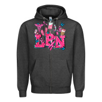 Charcoal Heather lpn cancer  nurse with Zipper Hoodie - AdoDesignShop