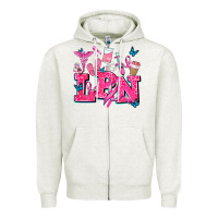 Oatmeal Heather lpn cancer  nurse with Zipper Hoodie - AdoDesignShop