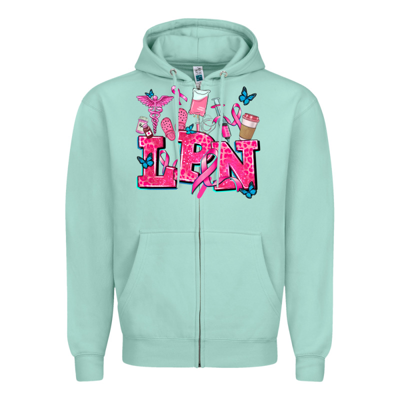 Lpn Cancer  Nurse With Zipper Hoodie by AdoDesignShop | Teevron