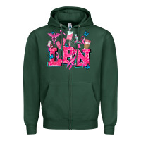 Sports Green lpn cancer  nurse with Zipper Hoodie - AdoDesignShop