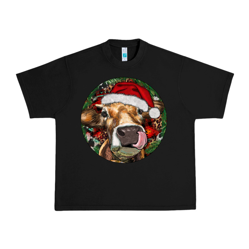 Hereford Cow Christmas Urban Heavy Tee by RanaPortraitStore | Teevron