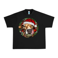 Black Hereford Cow Christmas Urban Heavy Tee - RanaPortraitStore