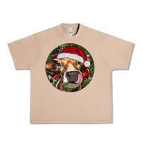 Burro Hereford Cow Christmas Urban Heavy Tee - RanaPortraitStore