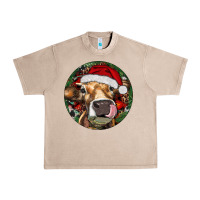 French Oak Hereford Cow Christmas Urban Heavy Tee - RanaPortraitStore