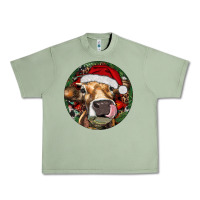 Oil Green Hereford Cow Christmas Urban Heavy Tee - RanaPortraitStore