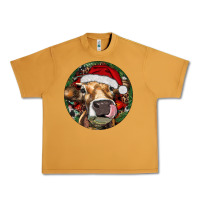 Peanut Butter Hereford Cow Christmas Urban Heavy Tee - RanaPortraitStore