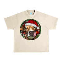 Sandshell Hereford Cow Christmas Urban Heavy Tee - RanaPortraitStore