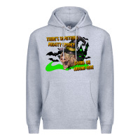 Heather Grey there's something mighty going on around here pig Premium Hoodie - LillyAllenDesigns