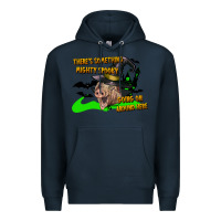 Navy there's something mighty going on around here pig Premium Hoodie - LillyAllenDesigns