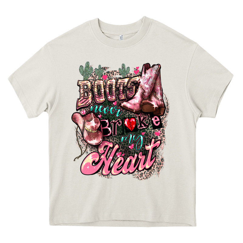 Boots Never Broke My Heart Heavy Core Tee by HowdyJamesFarm | Teevron